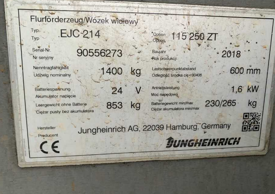 Jungheinrich EJC214 - Stroj za zlaganje: slika 4 Jungheinrich EJC214 - Stroj za zlaganje: slika 4