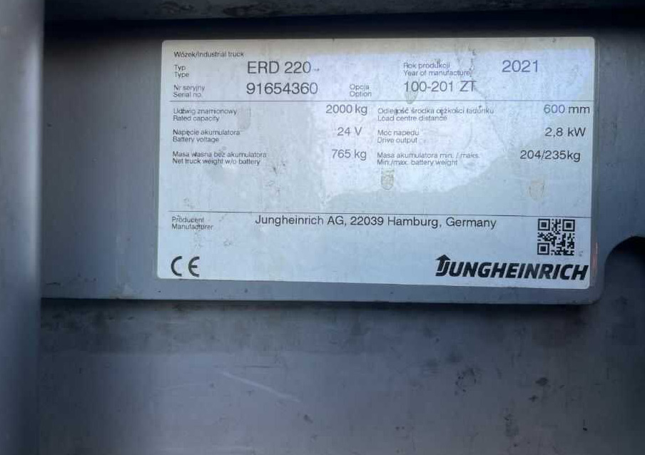 Jungheinrich ERD220 - Stroj za zlaganje: slika 4 Jungheinrich ERD220 - Stroj za zlaganje: slika 4