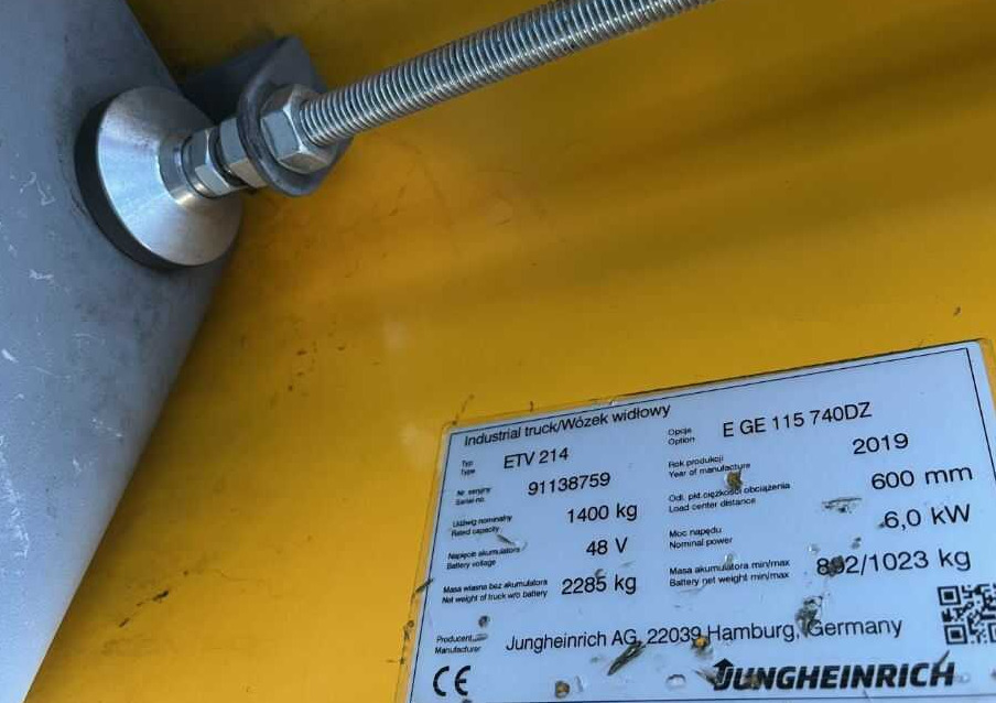 Jungheinrich ETV214 - Viličar s pomičnim teleskopom: slika 4 Jungheinrich ETV214 - Viličar s pomičnim teleskopom: slika 4