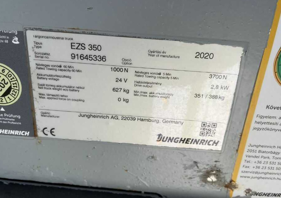 Jungheinrich EZS350 - Vlečni traktor: slika 4 Jungheinrich EZS350 - Vlečni traktor: slika 4