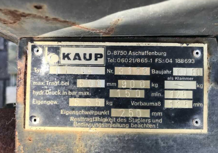 Sponka za Oprema za rokovanje z materiali Kaup 1T204, Kartonklammer: slika 6