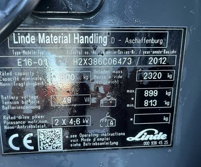 Linde E16-01 - Električni viličar: slika 4 Linde E16-01 - Električni viličar: slika 4