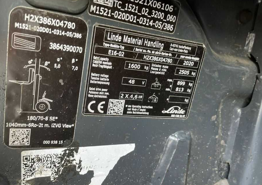 Linde E16-02 - Električni viličar: slika 4 Linde E16-02 - Električni viličar: slika 4