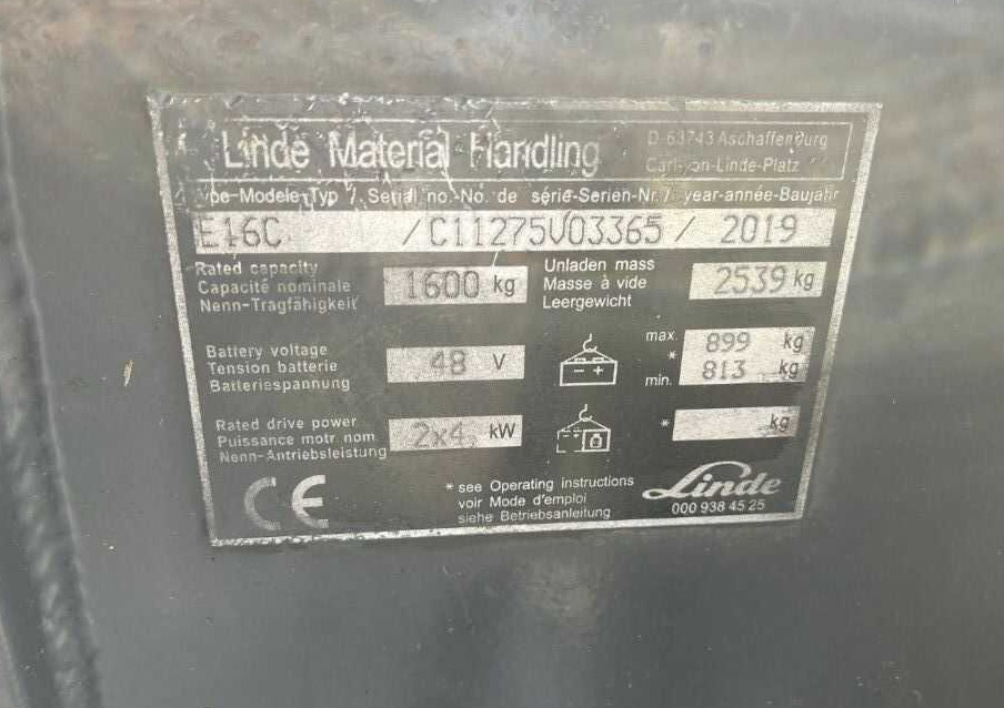 Linde E16C - Električni viličar: slika 4 Linde E16C - Električni viličar: slika 4