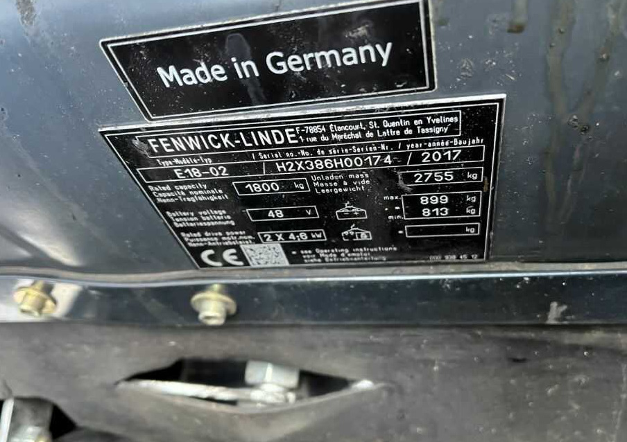 Linde E18-01 - Električni viličar: slika 4 Linde E18-01 - Električni viličar: slika 4