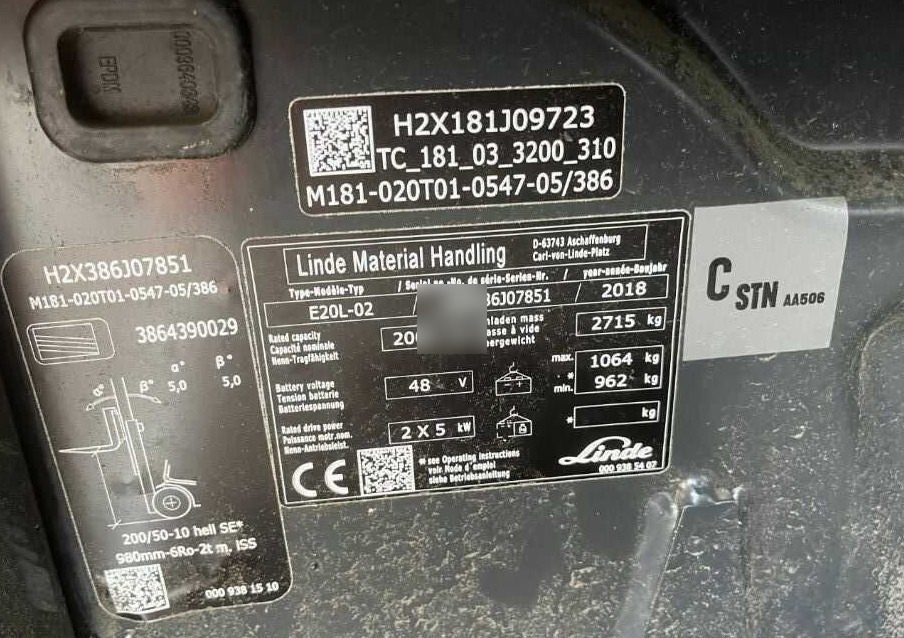 Linde E20L-02 - Električni viličar: slika 4 Linde E20L-02 - Električni viličar: slika 4