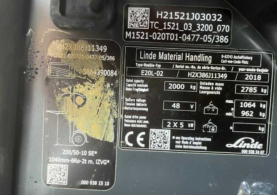 Linde E20L-02 - Električni viličar: slika 4 Linde E20L-02 - Električni viličar: slika 4