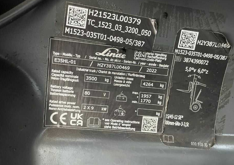 Linde E35HL-01 - Električni viličar: slika 4 Linde E35HL-01 - Električni viličar: slika 4