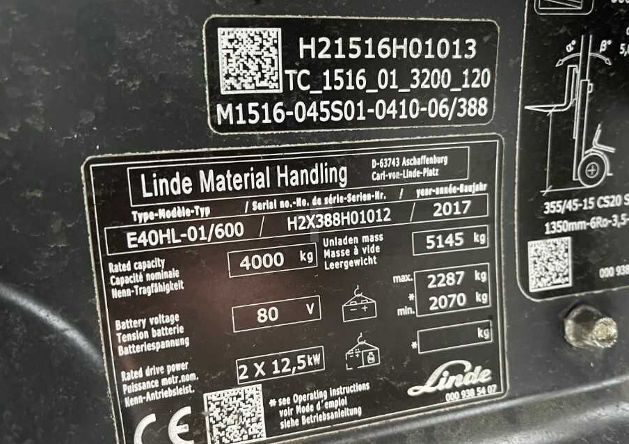 Linde E40/600HL - Električni viličar: slika 1 Linde E40/600HL - Električni viličar: slika 1