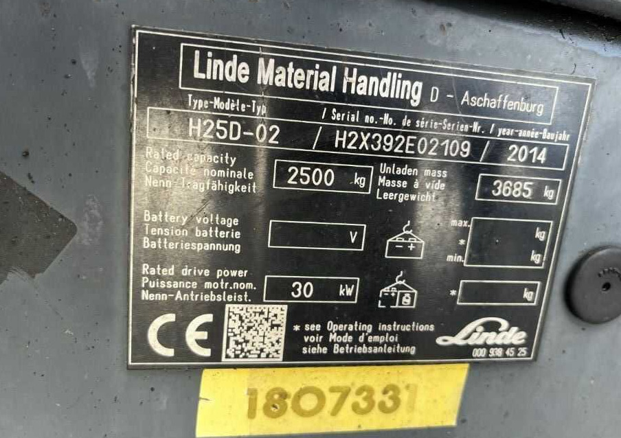 Linde H25D-02 - Diesel viličar: slika 4 Linde H25D-02 - Diesel viličar: slika 4