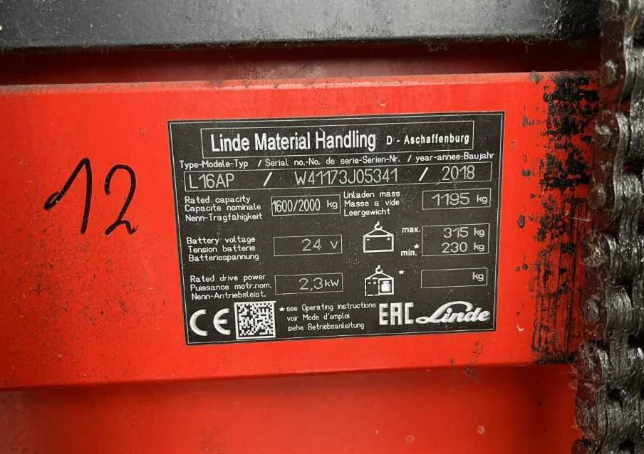 Linde L16AP - Stroj za zlaganje: slika 4 Linde L16AP - Stroj za zlaganje: slika 4