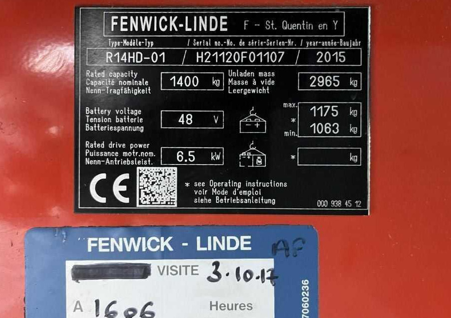 Linde R14HD-01 - Viličar s pomičnim teleskopom: slika 4 Linde R14HD-01 - Viličar s pomičnim teleskopom: slika 4
