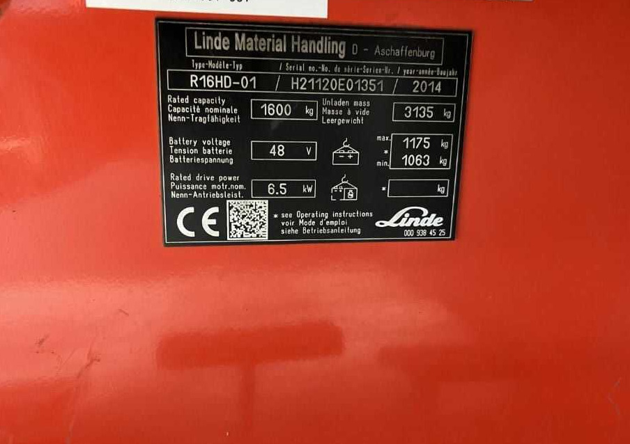 Linde R16HD-01 - Viličar s pomičnim teleskopom: slika 4 Linde R16HD-01 - Viličar s pomičnim teleskopom: slika 4