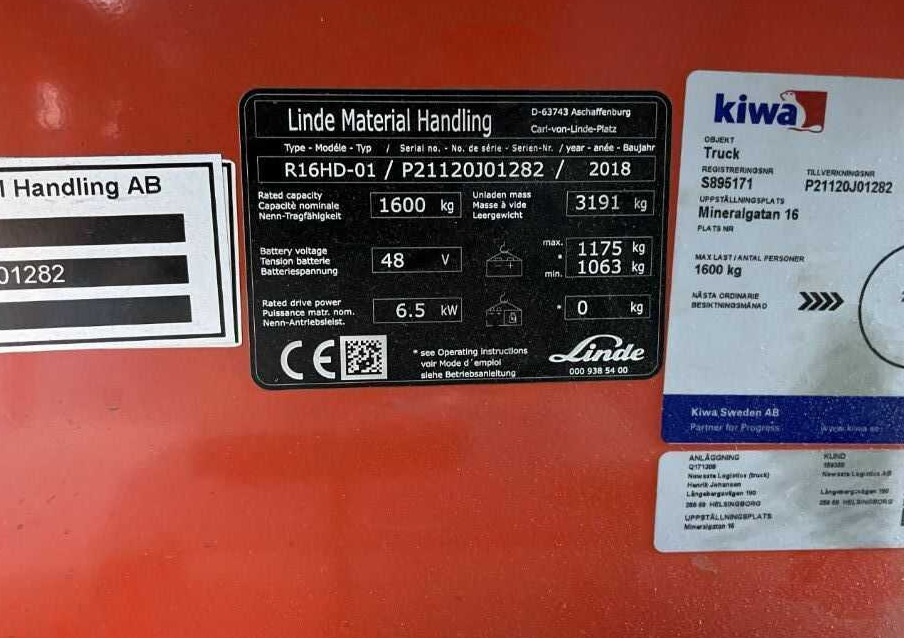 Linde R16HD-01 - Viličar s pomičnim teleskopom: slika 4 Linde R16HD-01 - Viličar s pomičnim teleskopom: slika 4