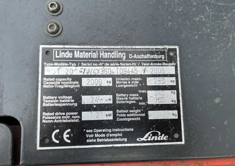Linde T20 - Paletni viličar: slika 4 Linde T20 - Paletni viličar: slika 4