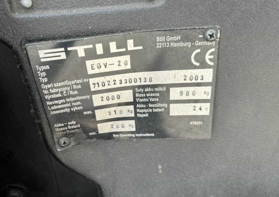 Still EGV20 - Stroj za zlaganje: slika 4 Still EGV20 - Stroj za zlaganje: slika 4