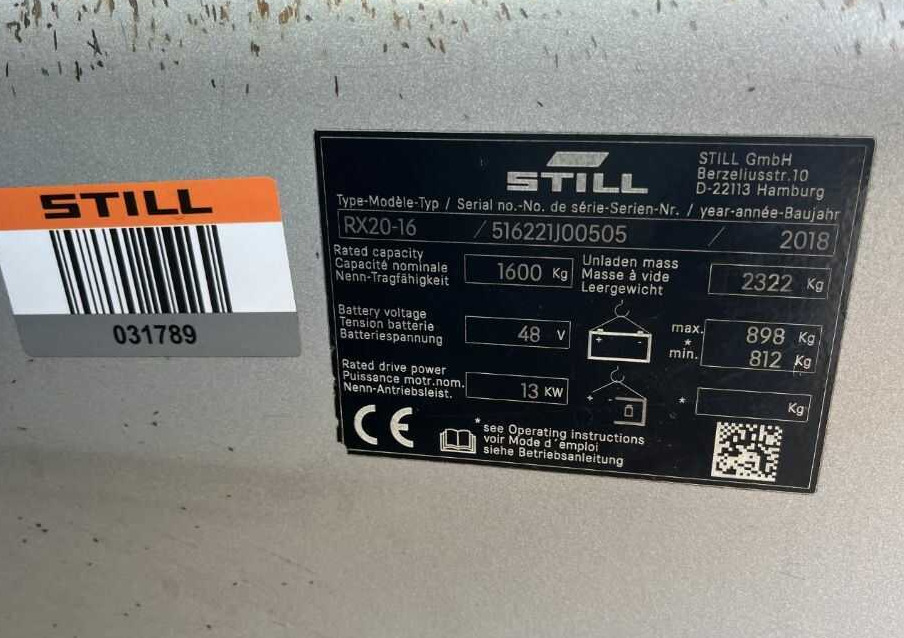 Still RX20-16 - Električni viličar: slika 4 Still RX20-16 - Električni viličar: slika 4