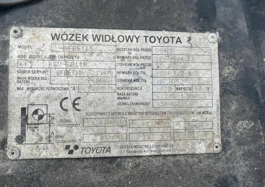 Toyota 8FBET15 - Električni viličar: slika 4 Toyota 8FBET15 - Električni viličar: slika 4