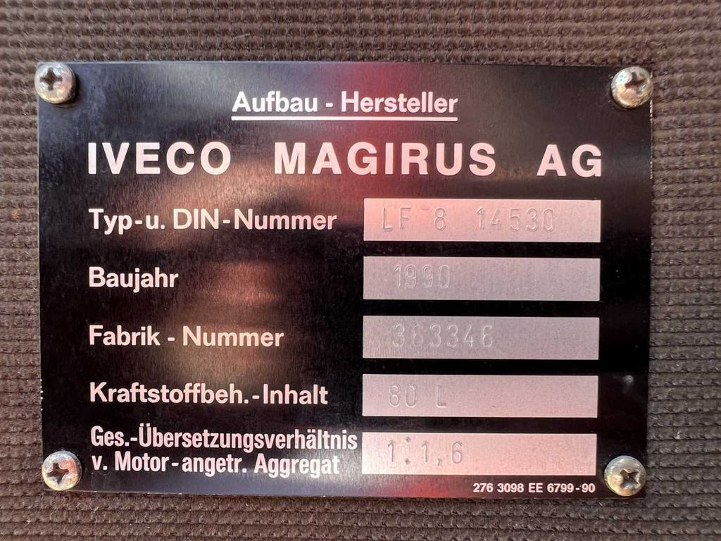 Iveco 90-16 AW 4x4 LF8 Feuerwehr Standheizung 9 Sitze  lizing Iveco 90-16 AW 4x4 LF8 Feuerwehr Standheizung 9 Sitze: slika 15