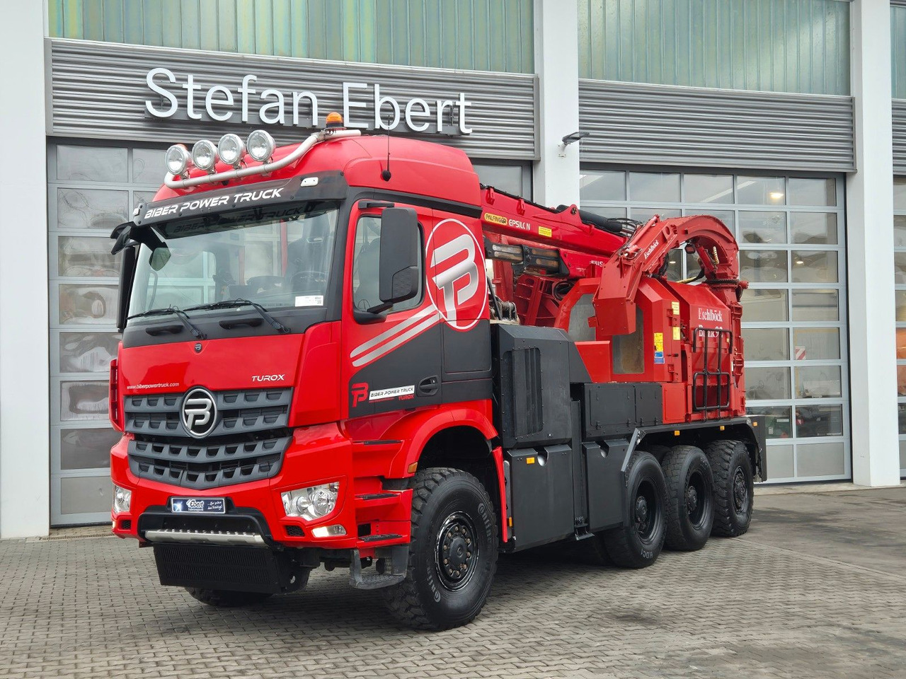 Mercedes-Benz TUROX 8x8 Eschlböck Biber 92 Holzhacker / 1.512h - Tovornjak za prevoz lesa, Tovornjak z dvigalom: slika 3 Mercedes-Benz TUROX 8x8 Eschlböck Biber 92 Holzhacker / 1.512h - Tovornjak za prevoz lesa, Tovornjak z dvigalom: slika 3