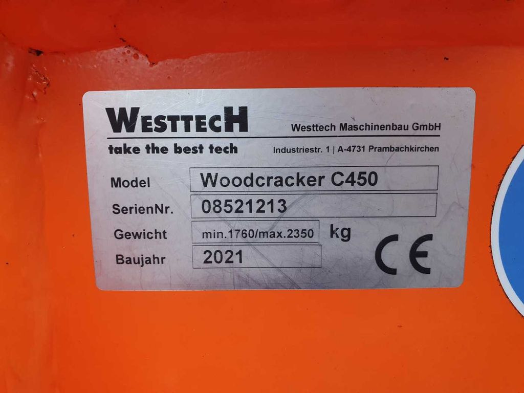 Glava za podiranje Westtech Woodcracker C450 Sammler Power Tiltator: slika 13