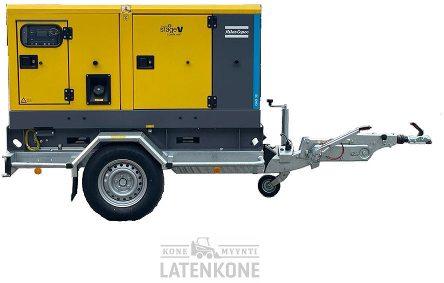 Atlas Copco QAS 30 50 Hz Generaattori StageV vetovarustuksella - Generator: slika 1 Atlas Copco QAS 30 50 Hz Generaattori StageV vetovarustuksella - Generator: slika 1