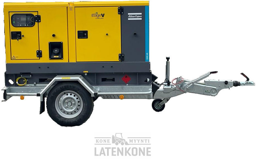 Atlas Copco QAS 45 50 Hz Generaattori StageV vetovarustuksella - Generator: slika 1 Atlas Copco QAS 45 50 Hz Generaattori StageV vetovarustuksella - Generator: slika 1