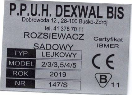 Dexwal fertilizer spreader 300 l - Trosilnik gnojila: slika 4 Dexwal fertilizer spreader 300 l - Trosilnik gnojila: slika 4