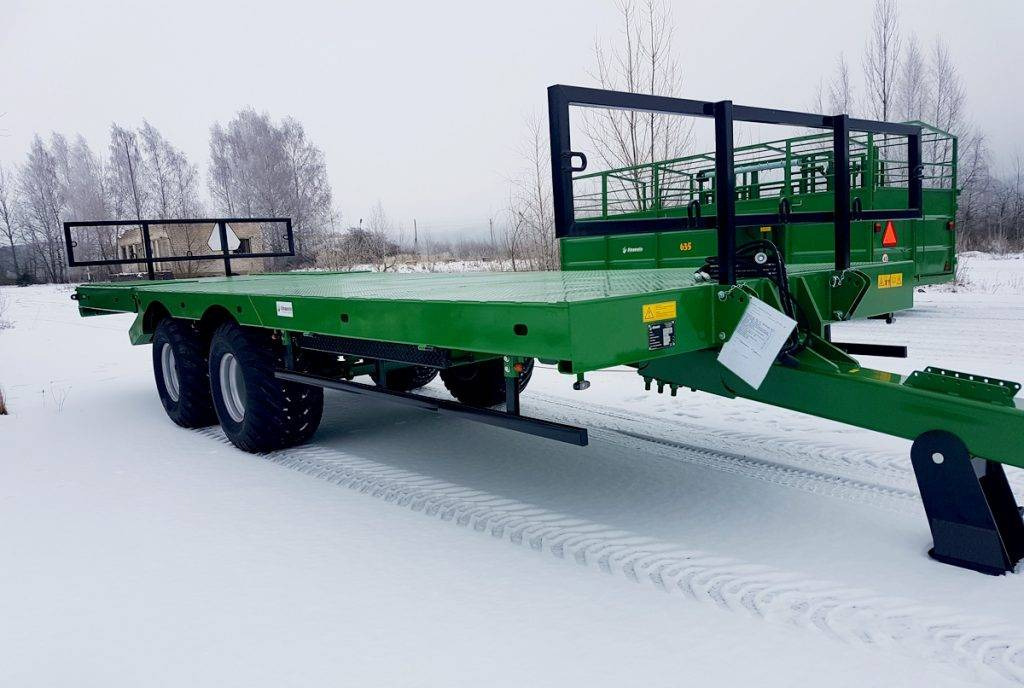 Dinapolis hydraulic bale trailer 14t, RPT-8000 - Kmetijski prikolica s ploščadjo: slika 1 Dinapolis hydraulic bale trailer 14t, RPT-8000 - Kmetijski prikolica s ploščadjo: slika 1