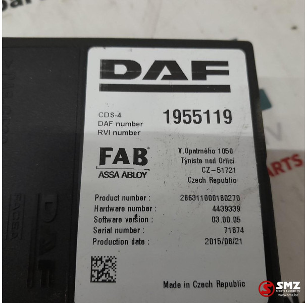 DAF Occ ECU CDS4 regeleenheid DAF - ECU za Tovornjak: slika 5 DAF Occ ECU CDS4 regeleenheid DAF - ECU za Tovornjak: slika 5