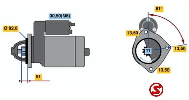 Mercedes-Benz Starter mercedes actros 24 volt 6.2kw - Zaganjalnik za Tovornjak: slika 5 Mercedes-Benz Starter mercedes actros 24 volt 6.2kw - Zaganjalnik za Tovornjak: slika 5