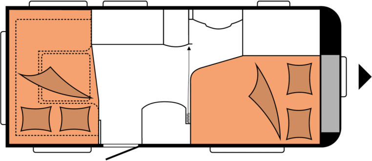 DE LUXE 460 UFe - Počitniška prikolica: slika 2 DE LUXE 460 UFe - Počitniška prikolica: slika 2