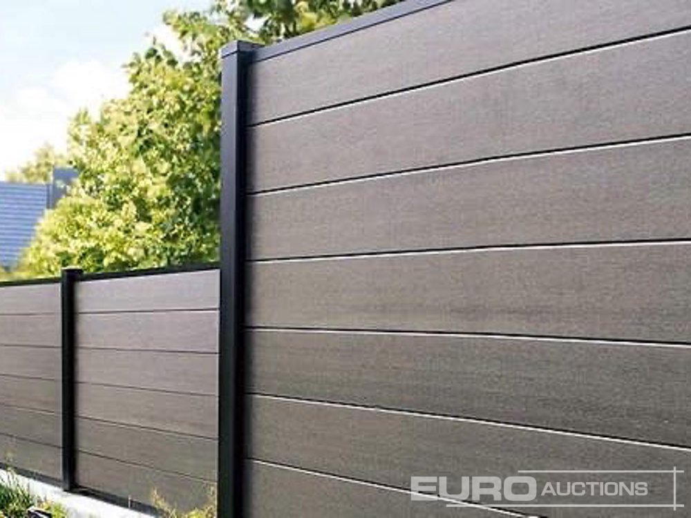 Gradbena oprema 1.8m Wide Anthracite Grey Composite Fence Panels (25 of), 2.45m Black Aluminium Posts (26 of), Complete With Assembly Kit: slika 24
