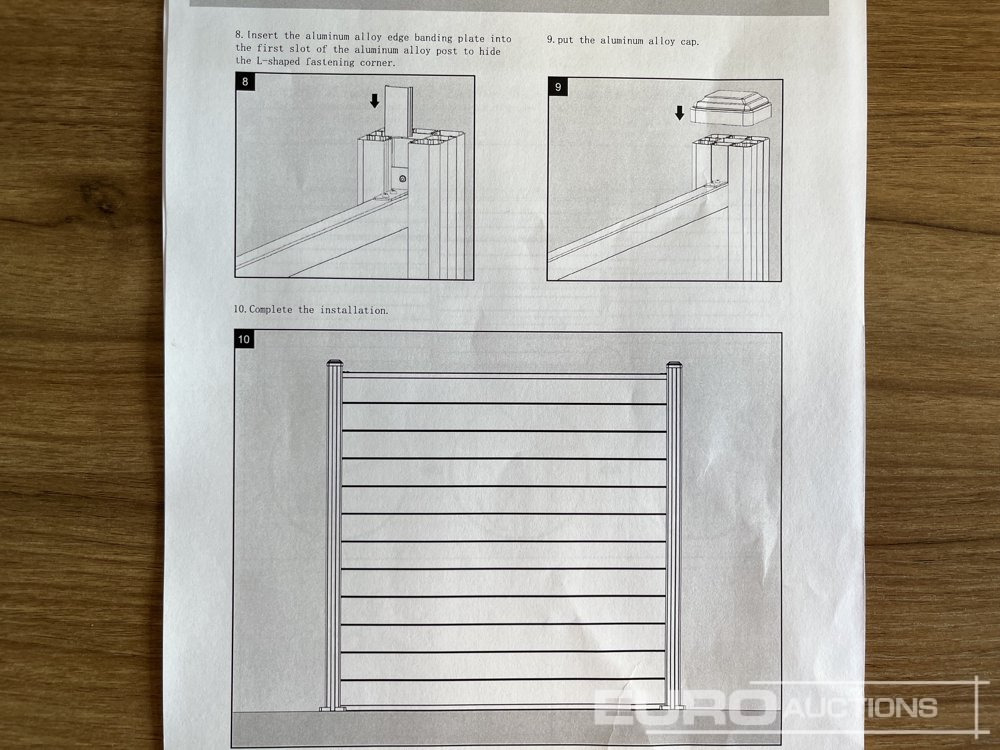Gradbena oprema 1.8m Wide Anthracite Grey Composite Fence Panels (25 of), 2.45m Black Aluminium Posts (26 of), Complete With Assembly Kit: slika 21