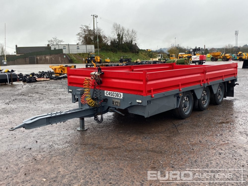 2013 Dooley 10 Ton Tri-Axle Drop Side Drag Trailer - Plato/ Tovorna prikolica: slika 1 2013 Dooley 10 Ton Tri-Axle Drop Side Drag Trailer - Plato/ Tovorna prikolica: slika 1