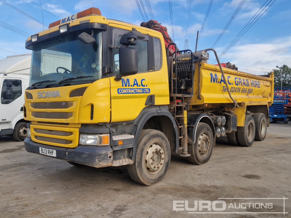 2013 Scania P400 - Tovornjak prekucnik, Tovornjak z dvigalom: slika 1 2013 Scania P400 - Tovornjak prekucnik, Tovornjak z dvigalom: slika 1