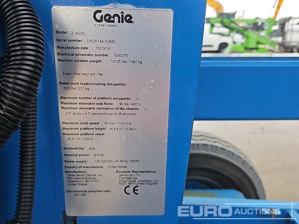 Zglobna dvižna ploščad 2014 Genie Z45/25J: slika 40