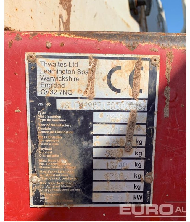 Mini demper 2015 Thwaites 9 Ton: slika 9