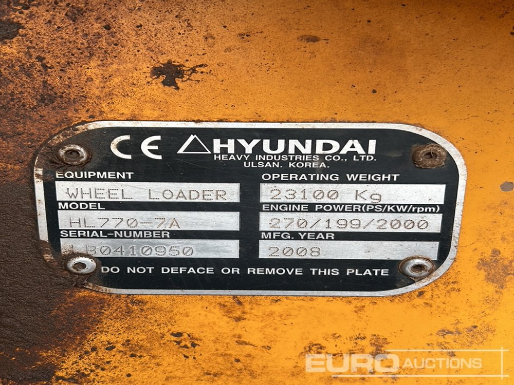 Hyundai HL770-7A - Kolesni nakladalec: slika 2 Hyundai HL770-7A - Kolesni nakladalec: slika 2