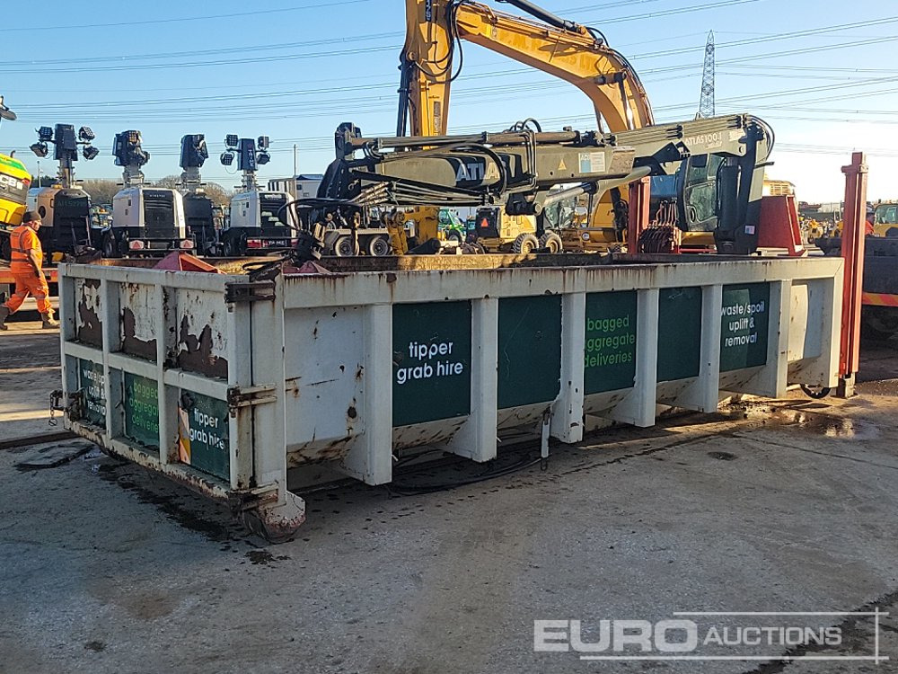 Roro Skip Body, Atlas 100.1 Crane, Clamshell Bucket - Abrol kontejner: slika 1 Roro Skip Body, Atlas 100.1 Crane, Clamshell Bucket - Abrol kontejner: slika 1