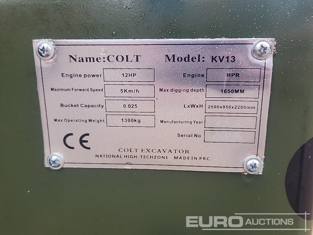 Unused 2025 Colt KV13 - Mini bager: slika 2 Unused 2025 Colt KV13 - Mini bager: slika 2