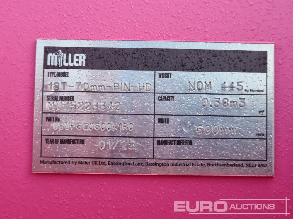 Nov Žlica Unused 2025 Miller 24" Digging Bucket 70mm Pin to suit 14-16 Ton Excavator: slika 13