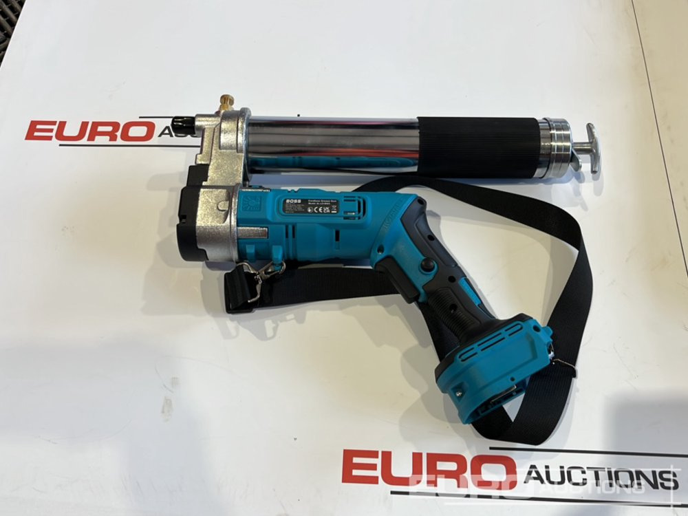 Gradbena oprema Unused Boss 21 Volt Lithium Battery Cordless Grease Gun, 2 Batteries, Case, Shoulder Strap, Extension Pieces & Fittings: slika 11