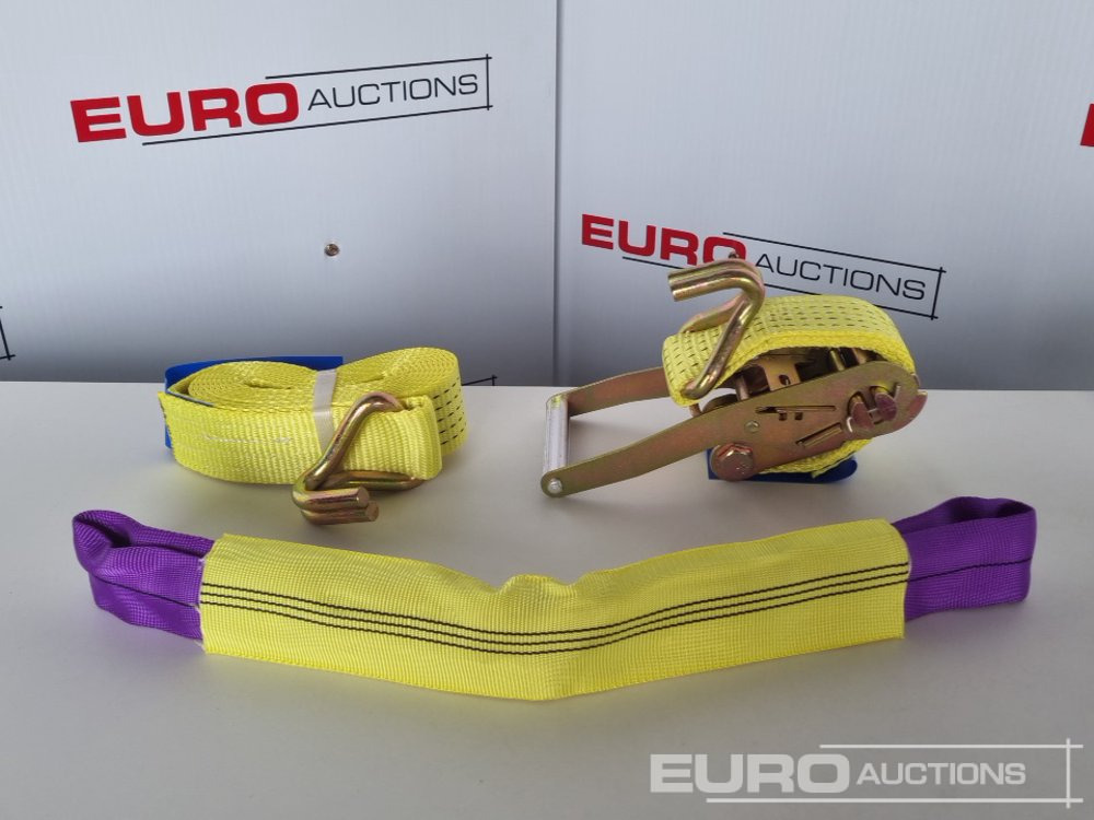 Gradbena oprema Unused Boss 4M x 50mm 5 Ton Ratchet Straps with Sling (4 of): slika 24