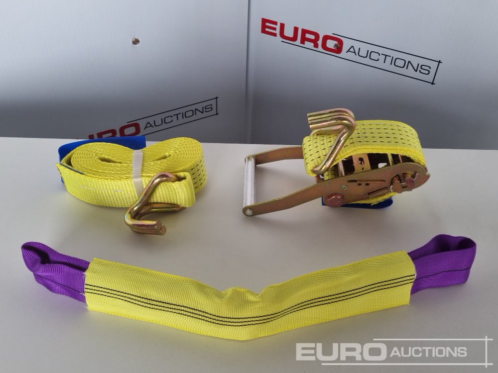 Gradbena oprema Unused Boss 4M x 50mm 5 Ton Ratchet Straps with Sling (4 of): slika 25