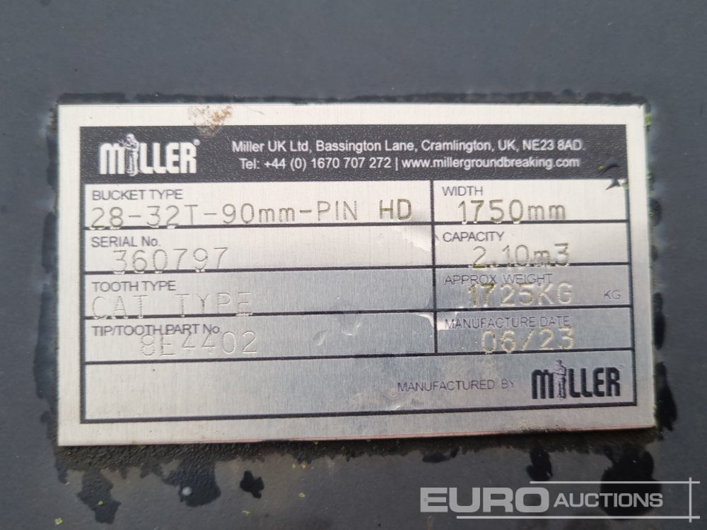 Nov Žlica Unused Miller 70" Digging Bucket 90mm Pin to suit 30 Ton Excavator: slika 13