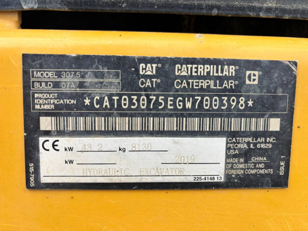 Bager goseničar CAT 307.5: slika 6