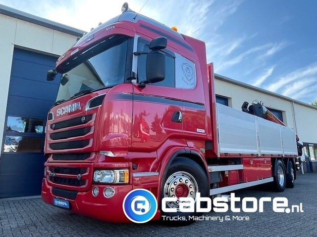 Scania R520 LB6X2*4HNB Euro 6 - Bouwjaar 2013 - Highline - Opticruise - Open box + Palfinger PK 24001-K B Autolaadkraan - Good condition ! - Tovornjak s kesonom, Tovornjak z dvigalom: slika 1 Scania R520 LB6X2*4HNB Euro 6 - Bouwjaar 2013 - Highline - Opticruise - Open box + Palfinger PK 24001-K B Autolaadkraan - Good condition ! - Tovornjak s kesonom, Tovornjak z dvigalom: slika 1