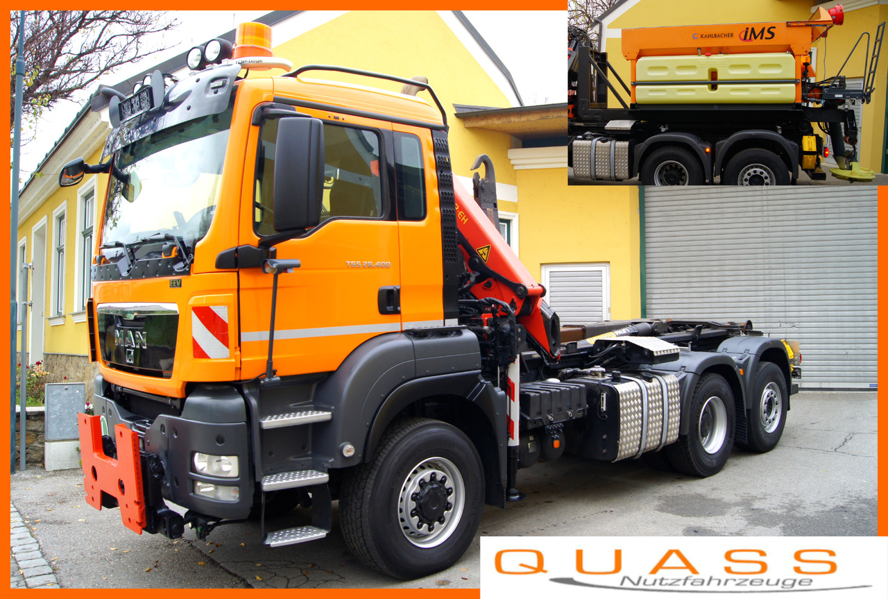 MAN TGS 28.400 BL 6x4-4/TÜV/PK12002/PALIFT/Winterdienst/Salzstreuer/Streuer/Schneepflug - Vozilo za zimsko službo: slika 1 MAN TGS 28.400 BL 6x4-4/TÜV/PK12002/PALIFT/Winterdienst/Salzstreuer/Streuer/Schneepflug - Vozilo za zimsko službo: slika 1