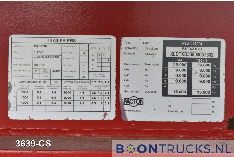 Polprikolica s ponjavo Pacton T3-001 | SLIDING ROOF * SAF / DISC * NL TRAILER: slika 16